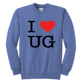 I LOVE UG Youth Crewneck Sweatshirt.