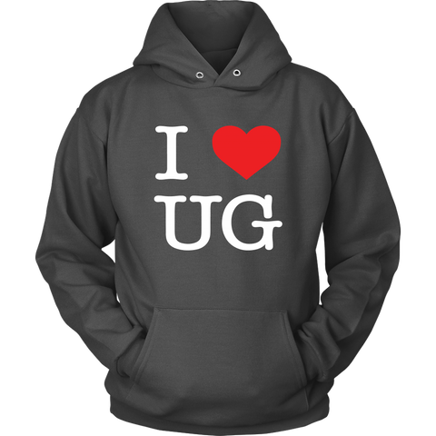 I LOVE UG Unisex Hoodie.